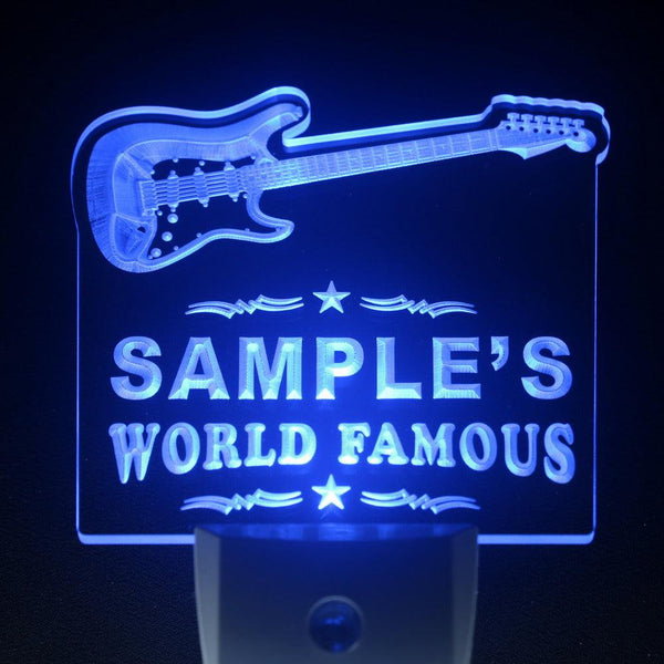 ADVPRO Name Personalized Custom Guitar Band Room Bar Beer Day/Night Sensor LED Sign wspf-tm - Blue