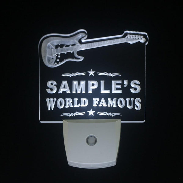 ADVPRO Name Personalized Custom Guitar Band Room Bar Beer Day/Night Sensor LED Sign wspf-tm - White