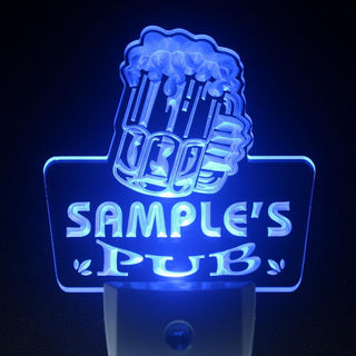 ADVPRO Name Personalized Custom Neighborhood Pub Bar Beer Day/Night Sensor LED Sign wspg-tm - Blue