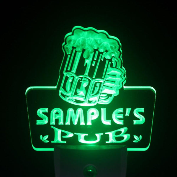 ADVPRO Name Personalized Custom Neighborhood Pub Bar Beer Day/Night Sensor LED Sign wspg-tm - Green