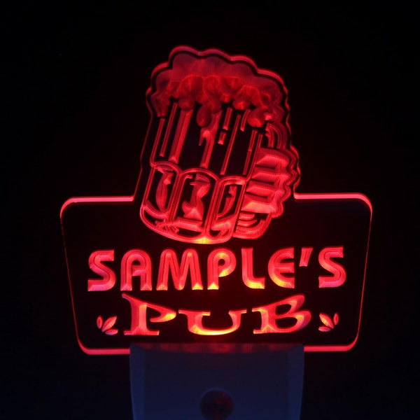 ADVPRO Name Personalized Custom Neighborhood Pub Bar Beer Day/Night Sensor LED Sign wspg-tm - Red
