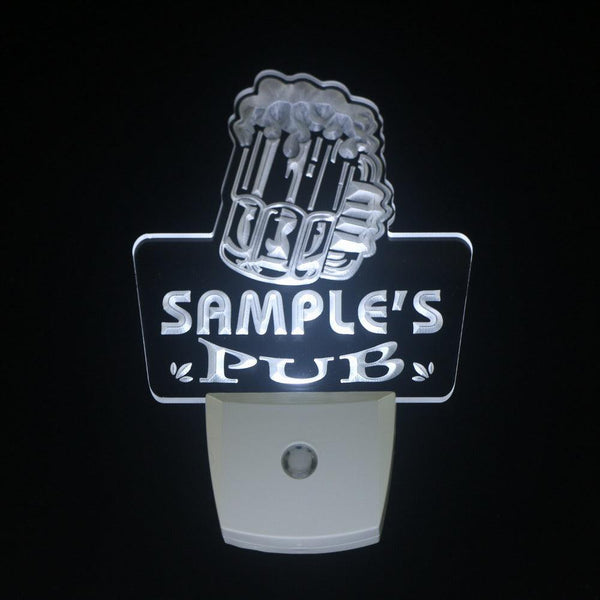 ADVPRO Name Personalized Custom Neighborhood Pub Bar Beer Day/Night Sensor LED Sign wspg-tm - White