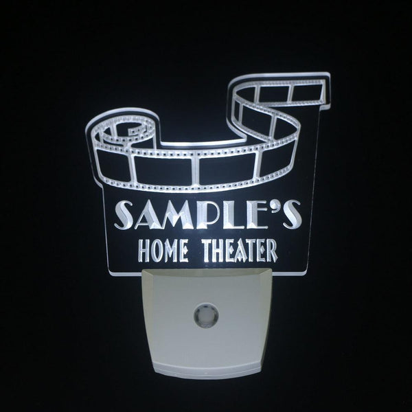 ADVPRO Name Personalized Custom Home Theater Bar Day/Night Sensor LED Sign wsph-tm - White