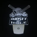 ADVPRO Name Personalized Custom Golf 19th Hole Bar Beer Day/Night Sensor LED Sign wspi-tm - White