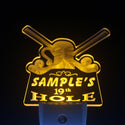ADVPRO Name Personalized Custom Golf 19th Hole Bar Beer Day/Night Sensor LED Sign wspi-tm - Yellow