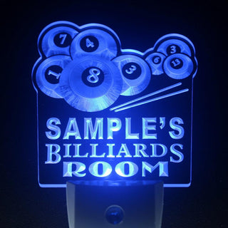ADVPRO Name Personalized Custom Billiards Pool Bar Room Day/Night Sensor LED Sign wspj-tm - Blue
