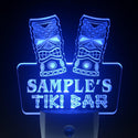 ADVPRO Name Personalized Custom Tiki Bar Beer Day/Night Sensor LED Sign wspm-tm - Blue