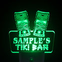 ADVPRO Name Personalized Custom Tiki Bar Beer Day/Night Sensor LED Sign wspm-tm - Green
