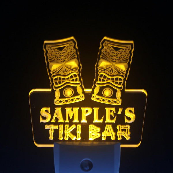 ADVPRO Name Personalized Custom Tiki Bar Beer Day/Night Sensor LED Sign wspm-tm - Yellow