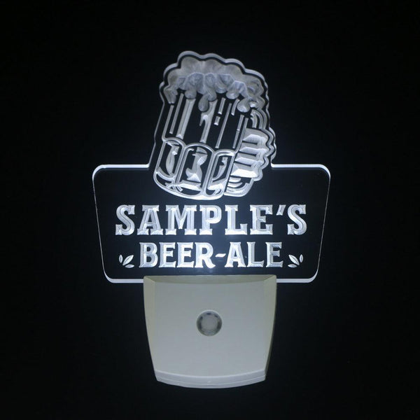 ADVPRO Name Personalized Custom Best Beer Ale Home Bar Pub Day/ Night Sensor LED Sign wspn-tm - White