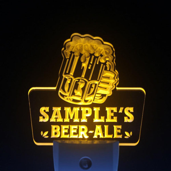 ADVPRO Name Personalized Custom Best Beer Ale Home Bar Pub Day/ Night Sensor LED Sign wspn-tm - Yellow