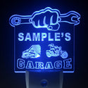 ADVPRO Name Personalized Custom Garage Basement Den Repair Day/ Night Sensor LED Sign wspp-tm - Blue