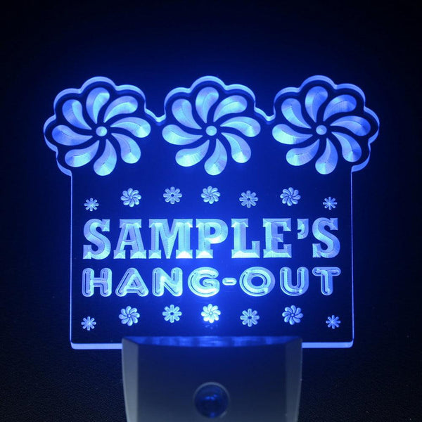 ADVPRO Name Personalized Custom Hang Out Girl Princess Room Day/ Night Sensor LED Sign wspq-tm - Blue