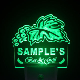 ADVPRO Name Personalized Custom Bar & Grill Beer Day/ Night Sensor LED Sign wspr-tm - Green