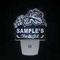 ADVPRO Name Personalized Custom Bar & Grill Beer Day/ Night Sensor LED Sign wspr-tm - White