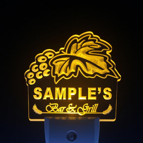 ADVPRO Name Personalized Custom Bar & Grill Beer Day/ Night Sensor LED Sign wspr-tm - Yellow