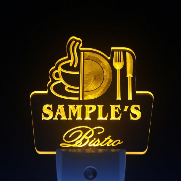 ADVPRO Name Personalized Custom Best Bistro Custom Day/ Night Sensor LED Sign wspt-tm - Yellow