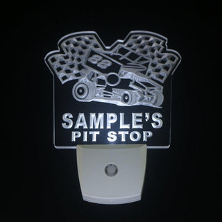 ADVPRO Name Personalized Custom Pit Stop Man Cave Bar Day/ Night Sensor LED Sign wspu-tm - White