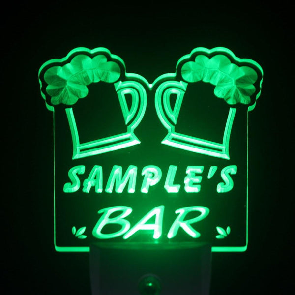 ADVPRO Name Personalized Custom Home Brew Bar Beer Mug Glass Day/ Night Sensor LED Sign wspv-tm - Green