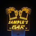 ADVPRO Name Personalized Custom Home Brew Bar Beer Mug Glass Day/ Night Sensor LED Sign wspv-tm - Yellow