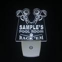 ADVPRO Name Personalized Custom Pool Room Rack 'em Bar Beer Day/ Night Sensor LED Sign wspy-tm - White
