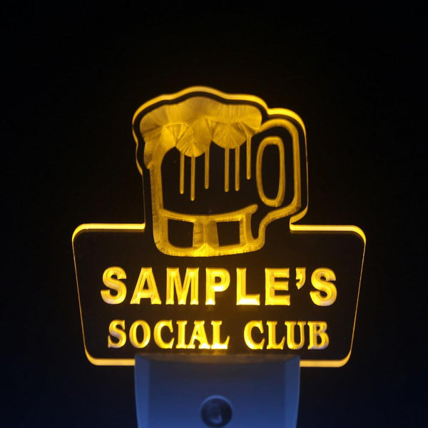 ADVPRO Name Personalized Custom Social Club Home Bar Beer Day/ Night Sensor LED Sign wspz-tm - Yellow