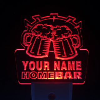 ADVPRO Name Personalized Custom Family Home Brew Mug Cheers Bar Beer Day/ Night Sensor LED Sign wsq-tm - Red