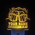 ADVPRO Name Personalized Custom Family Home Brew Mug Cheers Bar Beer Day/ Night Sensor LED Sign wsq-tm - Yellow