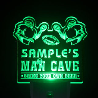 ADVPRO Name Personalized Custom Man Cave Football Bar Beer Day/ Night Sensor LED Sign wsqa-tm - Green
