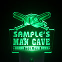 ADVPRO Name Personalized Custom Man Cave Baseball Bar Beer Day/ Night Sensor LED Sign wsqb-tm - Green