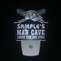ADVPRO Name Personalized Custom Man Cave Baseball Bar Beer Day/ Night Sensor LED Sign wsqb-tm - White