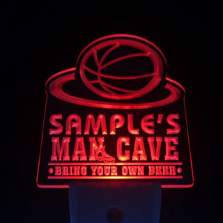 ADVPRO Name Personalized Custom Man Cave Basketball Bar Day/ Night Sensor LED Sign wsqc-tm - Red