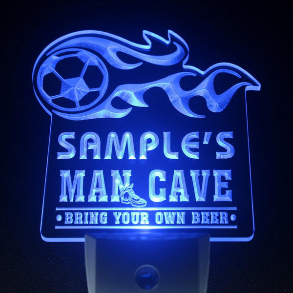 ADVPRO Name Personalized Custom Man Cave Soccer Bar Beer Day/ Night Sensor LED Sign wsqd-tm - Blue
