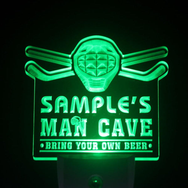 ADVPRO Name Personalized Custom Man Cave Hockey Bar Beer Day/ Night Sensor LED Sign wsqe-tm - Green