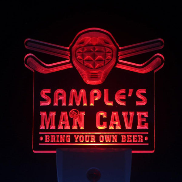 ADVPRO Name Personalized Custom Man Cave Hockey Bar Beer Day/ Night Sensor LED Sign wsqe-tm - Red