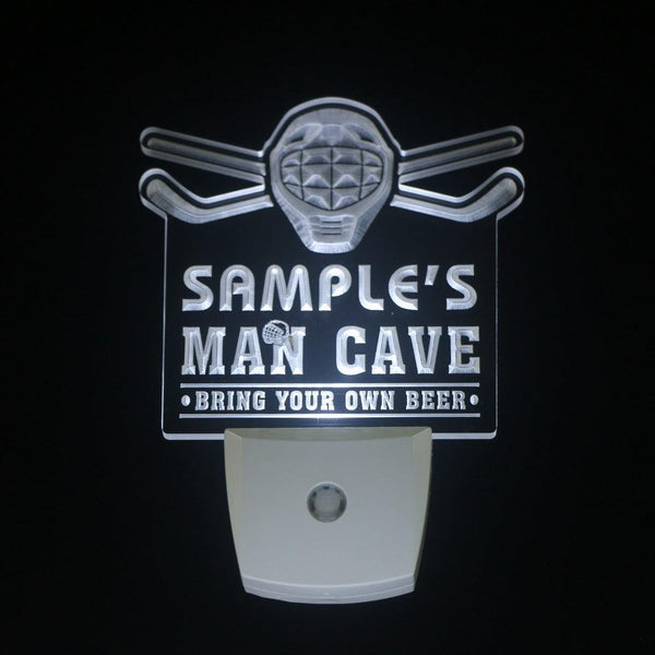 ADVPRO Name Personalized Custom Man Cave Hockey Bar Beer Day/ Night Sensor LED Sign wsqe-tm - White