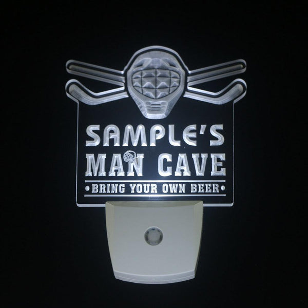 ADVPRO Name Personalized Custom Man Cave Hockey Bar Beer Day/ Night Sensor LED Sign wsqe-tm - White