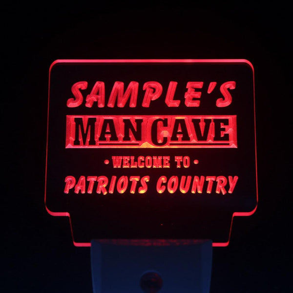 ADVPRO Name Personalized Custom Man Cave Patriots Country Pub Bar Beer Day/ Night Sensor LED Sign wsqf-tm - Red
