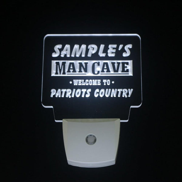 ADVPRO Name Personalized Custom Man Cave Patriots Country Pub Bar Beer Day/ Night Sensor LED Sign wsqf-tm - White