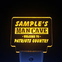 ADVPRO Name Personalized Custom Man Cave Patriots Country Pub Bar Beer Day/ Night Sensor LED Sign wsqf-tm - Yellow