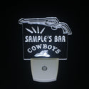 ADVPRO Name Personalized Custom Cowboys Leave Your Guns at The Bar Beer Day/ Night Sensor LED Sign wsqg-tm - White