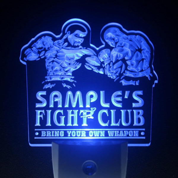 ADVPRO Name Personalized Custom Fight Club Bring Your Weapon Bar Beer Day/ Night Sensor LED Sign wsqj-tm - Blue