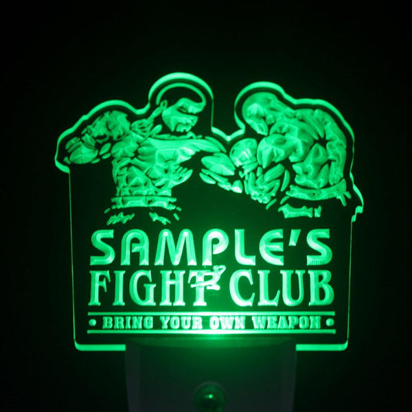 ADVPRO Name Personalized Custom Fight Club Bring Your Weapon Bar Beer Day/ Night Sensor LED Sign wsqj-tm - Green