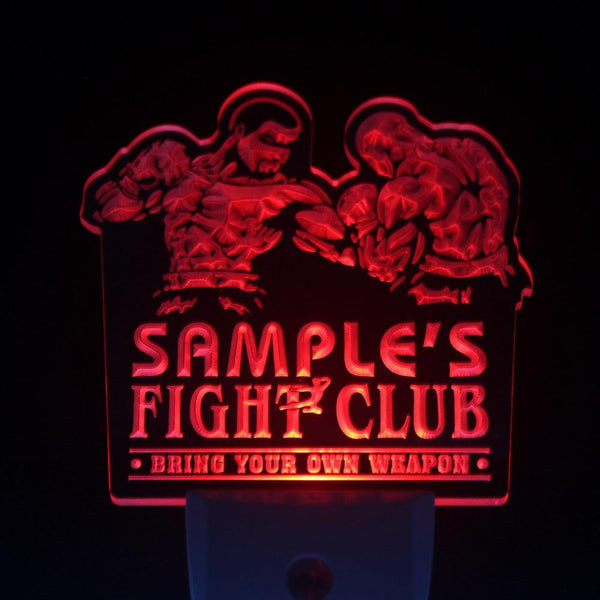 ADVPRO Name Personalized Custom Fight Club Bring Your Weapon Bar Beer Day/ Night Sensor LED Sign wsqj-tm - Red