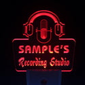 ADVPRO Name Personalized Custom Recording Studio Microphone Day/ Night Sensor LED Sign wsqm-tm - Red