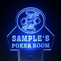 ADVPRO Name Personalized Custom World's Best Poker Room Liquor Bar Beer Day/ Night Sensor LED Sign wsqn-tm - Blue