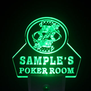 ADVPRO Name Personalized Custom World's Best Poker Room Liquor Bar Beer Day/ Night Sensor LED Sign wsqn-tm - Green