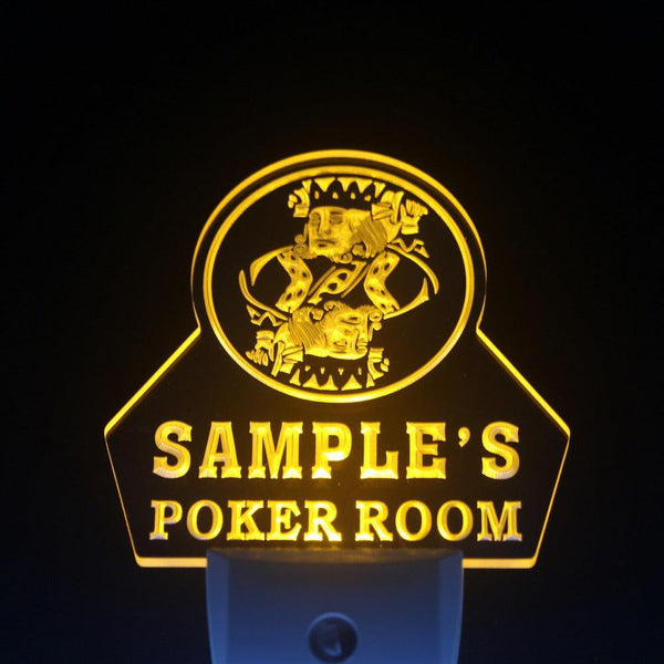 ADVPRO Name Personalized Custom World's Best Poker Room Liquor Bar Beer Day/ Night Sensor LED Sign wsqn-tm - Yellow