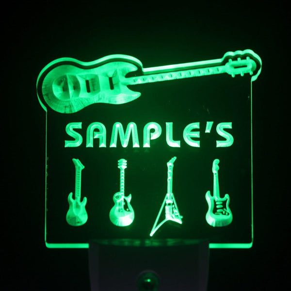ADVPRO Name Personalized Custom Guitar Hero Weapon Band Music Room Bar Day/ Night Sensor LED Sign wsqp-tm - Green