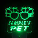 ADVPRO Name Personalized Custom Pet Grooming Paw Print Bar Beer Day/ Night Sensor LED Sign wsqq-tm - Green